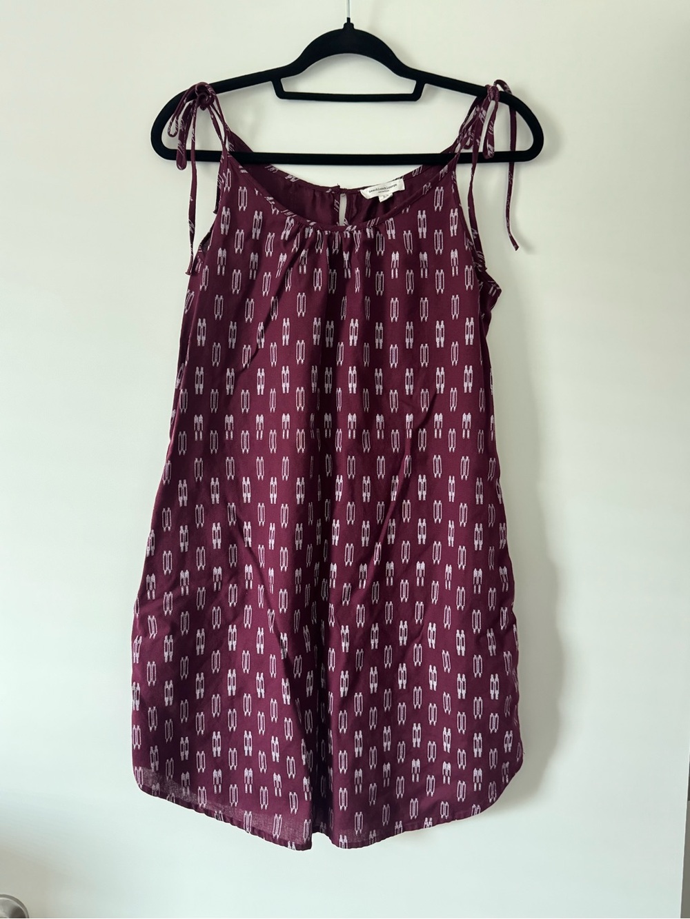 beachlunchlounge Burgundy Printed Scoop-Neck Top